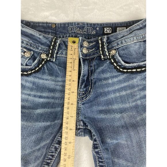 Miss Me Jeans Women's Bootcut Medium Wash Blue Low Rise Jeans Size 29 - Picture 6 of 15